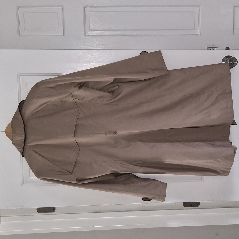 Ralph Lauren faux leather trim trench coat - Picture 4 of 6